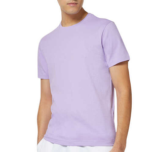 Camiseta OEM 2026 Personalizada, Nueva y Elegante para Hombre, Lisa, Cuello Redondo, 100% Algodón, Color Morado - Product Image 1