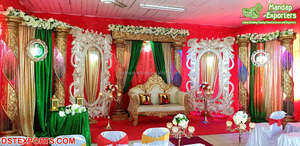 Sala de recepción de bodas, escenario de lujo de bollwood, decoración de escenario de boda asiática - Product Image 6