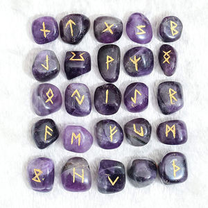 Boule de pierre naturelle d'améthyste avec cristal gravé à la main vente en gros pour guérison Reiki et pierre de guérison en cristal - Product Image 1