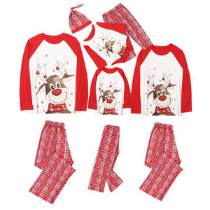Wholesale Unisex <b>Christmas</b> print suit Family Long sleeved <b>christmas</b> <b>pajamas</b> Sets Sleeping set - Product Image 4