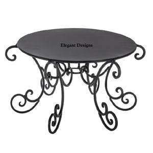 Soporte de tartas de hierro cubierto de polvo negro, hecho a mano diseño tradicional, soporte decorativo de tartas de lujo, novedad - Product Image 1