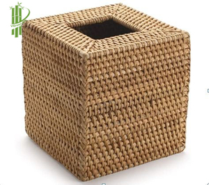 Handmade natural woven rattan tissue box cover Tissue holder in Vietnam 2022