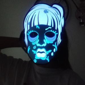 <span class=keywords><strong>Souna</strong></span> หน้ากากฮาโลวีนสำหรับเด็กผู้หญิง, หน้ากากตกแต่งหน้ากากงานปาร์ตี้ฮาโลวีนสุดน่ารักเรืองแสงเปิดใช้งาน - Product Image 2