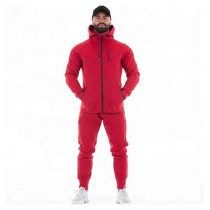 Custom <b>Men's</b> Slim Fit Gym Tracksuit High Street Style with Full Zip and <b>Long</b> Length Plain Design for Winter Fitness - Product Image 1