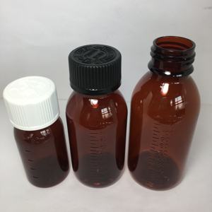 Bouteilles de sirop contre la toux liquide en ambre de 50 ml, 100 ml, 120 ml avec bouchon à sécurité enfant - Product Image 3