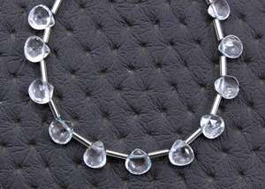 Cuentas de Aguamarina Natural para fabricación de joyas, 28 unidades, con forma de corazón facetado, pequeñas piedras preciosas, Briolette - Product Image 4