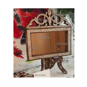 Classic Design <b>Mirror</b> <b>Frame</b> In Mother Of Pearl And <b>Wooden</b> Wall Decor <b>Mirror</b> <b>Frame</b> For Home Drawing Room Use - Product Image 3