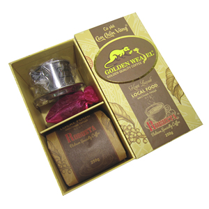 Marque privée OEM ODM "Belette dorée" Café moulu robusta biologique Mélange de torréfaction moyenne Vente en gros HucaFood Grains de café de qualité supérieure - Product Image 3