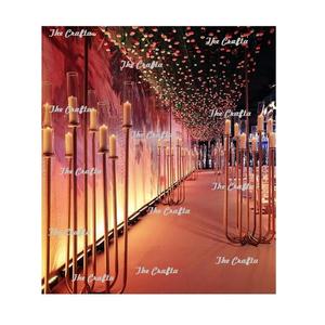 Centro de mesa de color dorado y hierro, centro de mesa de tamaño y forma personalizados para uso en decoración de bodas y eventos - Product Image 6