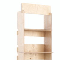Expositor de Suelo de Madera Personalizable de la Mejor Calidad con Estantes Ajustables, Espacio Variable, Logotipo Personalizado, para Centros Comerciales, Hogar, Oficina, Exhibición de Alimentos