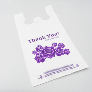 Customized T-Shirt Bag Biodegradable shopping plastic bag supermarket Grocery Plastic Vest shopping bag