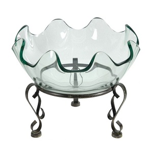 Latest Design Iron And <b>Glass</b> Food <b>Bowl</b> With Highest Quality Round Shape Fruits Dates Decorative <b>Bowl</b> By Home Arts - Product Image 5