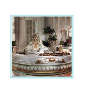 Ensemble de chambre à coucher classique sculpté à la main, lot de meubles en bois, lit rond - Product Image 4