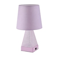 Lampe de table électrique B0T-BUW219, veilleuse LED avec base scintillante, ampoule E26, 2-en-1, source d'alimentation supplémentaire, lecture et étude, lumière chaude 3000K