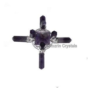 Pyramide d'améthyste - Générateur d'énergie des chakras - Décoration Feng Shui pour la maison sur le thème de l'amour - Product Image 1