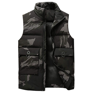 Veste bouffante sans manches avec logo personnalisé manteau d'hiver matelassé intérieur en toile attrayant enduit nouveauté OEM marque privée décontracté - Product Image 1