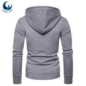 Top qualité hommes Slim mode sweat-shirt d'hiver chaud vêtements d'extérieur casual Patchwork couleur gris sweats à capuche - Product Image 3