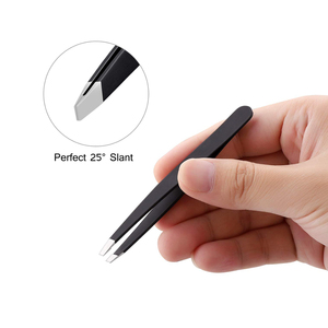 แหนบถอนขนคิ้ว แหนบปลายเฉียง ทำมืออย่างมืออาชีพ สำหรับถอนขนคิ้วและขนบนใบหน้า ปิดสนิท ใช้งานง่าย ผลิตจากสแตนเลส - Product Image 1