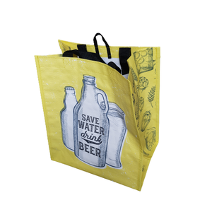 Bolsa de Compras de Vino KIM DUC KD210303 Reutilizable de PP Tejido, Diseño Personalizado OEM Pequeño con Material Reciclado - Product Image 1