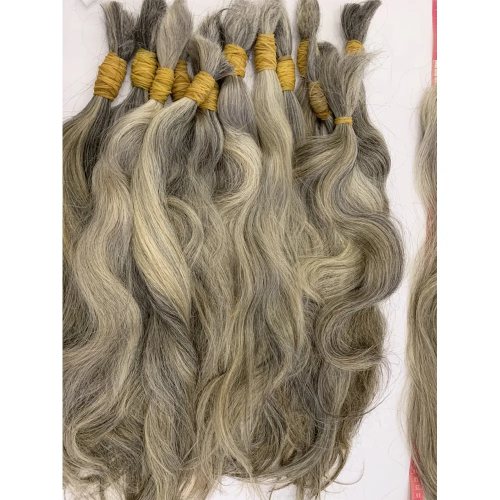 Best Color Gray Hair From MHTRUST VIET Company, Unique Color No mix, No synthetic, Smoothie and shiny 100% Vietnamese Human Hair