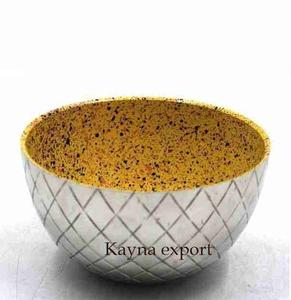 Cuencos de Metal para servir chocolate de diseño personalizado PC desechable para el hogar y el Hotel artesanía decorativa cuenco de aluminio fundido - Product Image 3