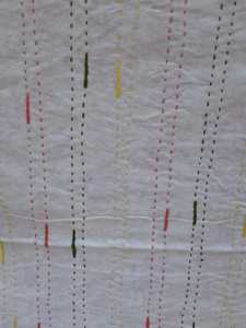 Funda de cama de Tela con estampado de bloques de algodón al por mayor con diseño bordado hecho a mano sábana de colcha tamaño King muebles para el hogar - Product Image 5