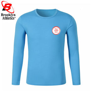 Las mejores camisetas de manga larga para hombres, venta al por mayor directa de fábrica, estilo Atlético ajustado, diseño en blanco de patrón sólido ligero de secado rápido - Product Image 5