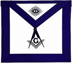 Masonic Master Mason Blue Lodge Apron Set With Radiant G & Chain Collar Masonic Regalia Gauntlets - Product Image 3