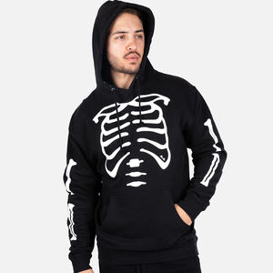 Sweat-shirts surdimensionnés en polaire écologiques de haute qualité pour hommes 2024, impression personnalisée, broderie, strass, streetwear d'hiver, sweat-shirt à capuche - Product Image 1