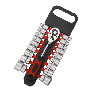 Juego de llaves de tubo Dr de <span class=keywords><strong>1</strong></span>/<span class=keywords><strong>2</strong></span> pulgadas, juego de enchufes de impacto de 6 puntos de accionamiento de <span class=keywords><strong>1</strong></span>/<span class=keywords><strong>2</strong></span> pulgadas, acabado mate, 19 unidades - Product Image 1