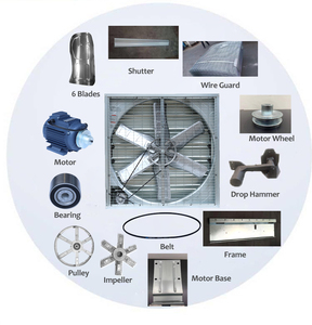 <span class=keywords><strong>Extracteur</strong></span> <span class=keywords><strong>d</strong></span>'<span class=keywords><strong>air</strong></span> commercial 900mm Ventilation échappement ventilateur de refroidissement mural serre volaille fonte personnalisable ODM - Product Image 5