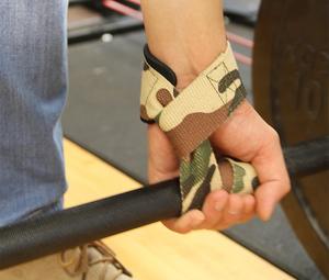 GAF Camo Blue Workout Padded Gym Weightlifting Straps Wrist Wraps GYM GEAR LIFTING STRAPS STRONG MAN LIFTING STRAPS - Product Image 3