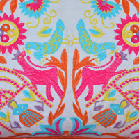 Housse de coussin mexicaine Otomi brodée à la main, couleurs personnalisables, rectangulaire, 100% coton, 45x45cm, décoration intérieure
