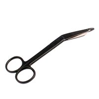 Ciseaux de coupe de pansements médicaux et chirurgicaux certifiés CE, en acier noir, manuels, lot de 4 pièces, tailles 3,5'', 4,5'', 6,5'', garantie à vie