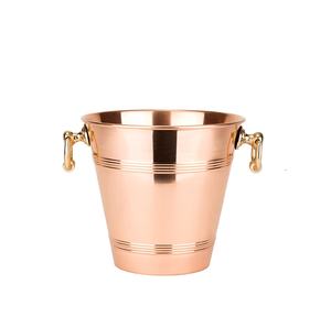 Double Paroi De Glace Seau Vin seau à Champagne Refroidisseur Grand Acier Inoxydable 3 Porte-Bouteille pour la main poli - Product Image 4