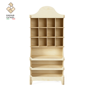 Il miglior espositore in legno di betulla di EUROSUD prodotto made in italy per negozi e supermercati. Ripiani a nido d'ape - Product Image 2