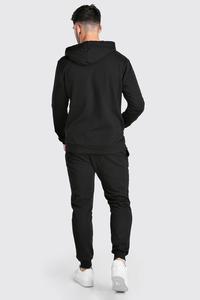 Conjuntos de ropa de abrigo de verano para hombre hechos a medida, chándal informal con cremallera, transpirable, liso, algodón, poliéster, diferentes tamaños - Product Image 2