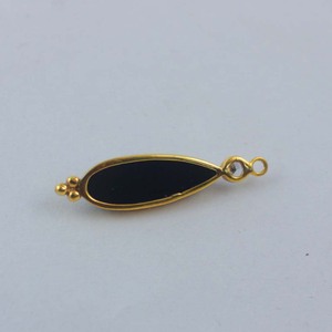 สีดำนิลหินกับปู Cz พลอยจี้ฝา - Product Image 4