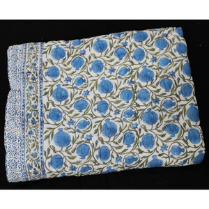 Organic Cotton Winter Jaipuri Razai Quilt Handmade Reversible Design Washable Traditional Indian Bed Cover for Hotel Home - Product Image 5