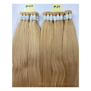 ผมต่อแท้บราซิลแบบเวอร์จิ้นสีบลอนด์ 613 แบบเวฟตรง คิวติเคิลเรียงเส้น ดับเบิ้ลเวฟท์ ผมเรมี่เวียดนาม ขายส่ง - Product Image 1