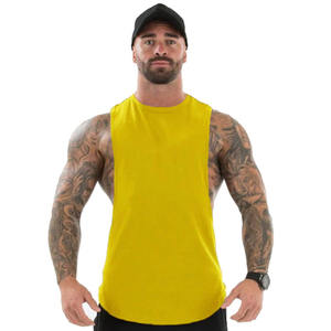 Noir personnalisé séchage rapide hommes débardeurs respirant décontracté Sport Gym porter des hauts de gymnastique Singlets - Product Image 1