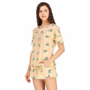 ชุดลำลองสตรี,ชุดนอนไซส์ใหญ่พิเศษขายดีเสื้อยืดแบบสั้นสำหรับฤดูร้อน - Product Image 3