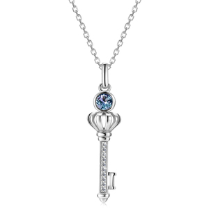 Nuevo Collar con Colgante de Corona y Piedra Alejandrita que Cambia de Color, Plata 925, para Mujer, Joyería Destiny - Product Image 3
