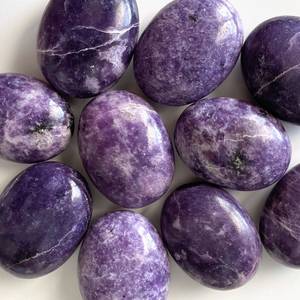 Lepidolite Palm Stones / Wholesale High Quality Lepidolite Palm Stones / Bulk Lepidolite Crystal Palm Stones - Product Image 2
