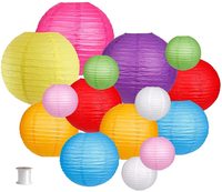 Nicro-Vela colgante de corazón redondo para Navidad, papel farol de chino, japonés, rojo, Blanco, Morado, beige, rosa, festival, navidad