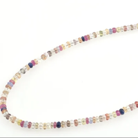 3mm 4mm 5mm Naturel Disco Sapphire Faceted Rondelle Gemstone Beads Strand pour la Fabrication de Bijoux De Grossiste at Best Price Shop