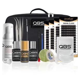 QBS Eyelash Extensions Kit / Professional Training Student Eyelash Kit Loventure Mink Silk Lashes