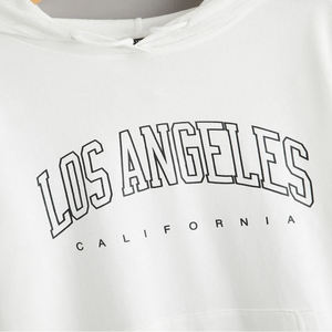 Sudadera con capucha holgada con estampado de letras delanteras de bolsillo con detalle de cordón paquistaní - Product Image 4