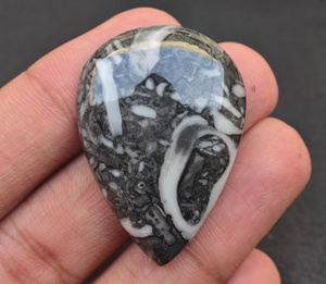 Zebra พลอยแอควอตซ์ Cabochon Zebra,พลอยทรงหลวมแบบพลอยควอตซ์ Cabochon แบบม้าลาย - Product Image 3