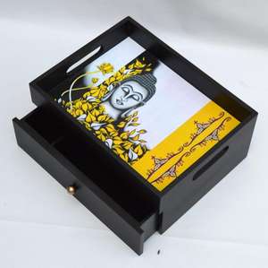 ถาดเสิร์ฟไม้เคลือบทรงสี่เหลี่ยมผืนผ้าถาดสติกเกอร์สีสันสดใสสำหรับตกแต่งสวยงามดีไซน์ใหม่ - Product Image 6